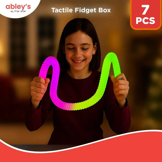 Abley's Fidget Box 7-Piece Sensory Kit contents