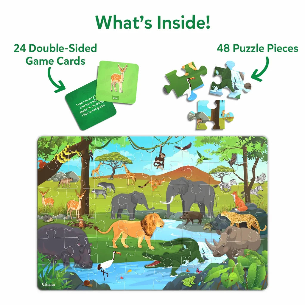 Skillmatics Piece & Play: Amazing Animals Floor Puzzle & Game (Ages 3-7 Years)
