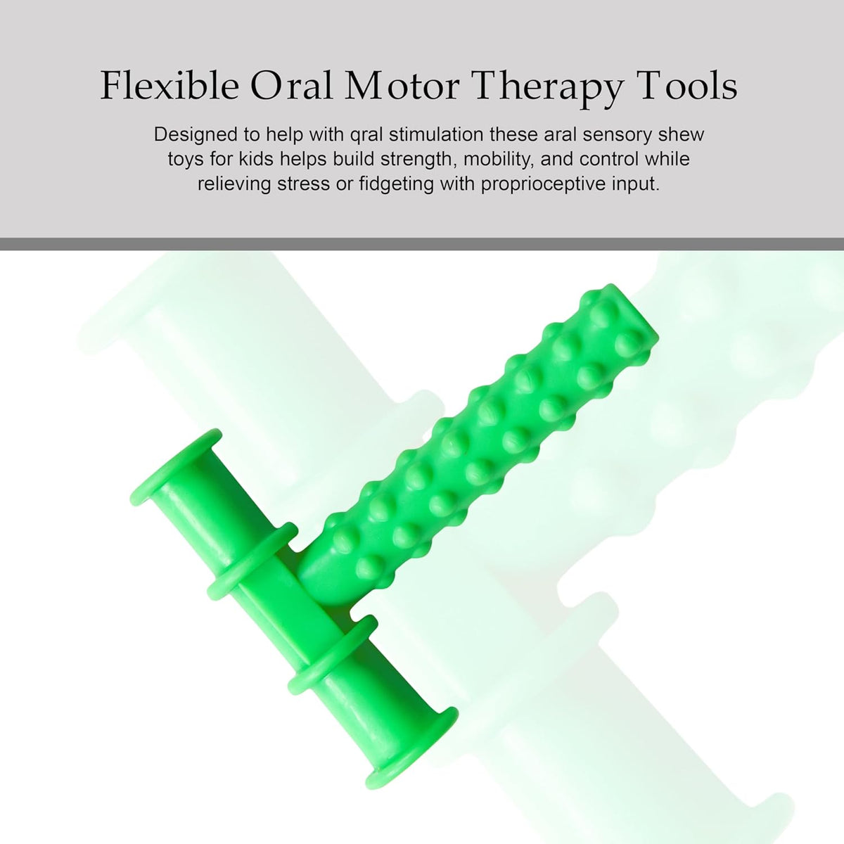 'T' Shape Oral Motor Sensory Chew Tubes (2-Pack) by Abley's