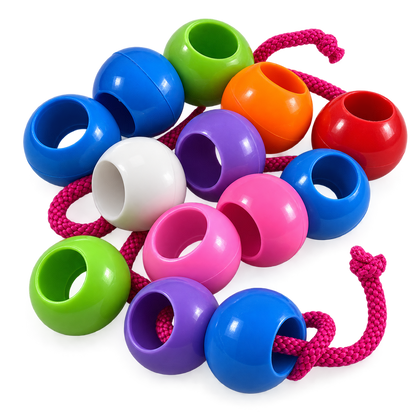 Jumbo Threading Beads (Large Size) for Early Motor Grasp by Abley's