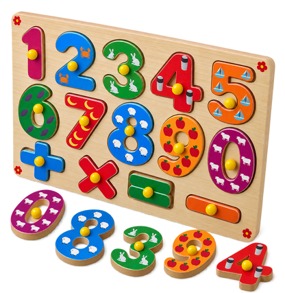 Montessori Wooden Number Counting & Tracing Board by Abley's
