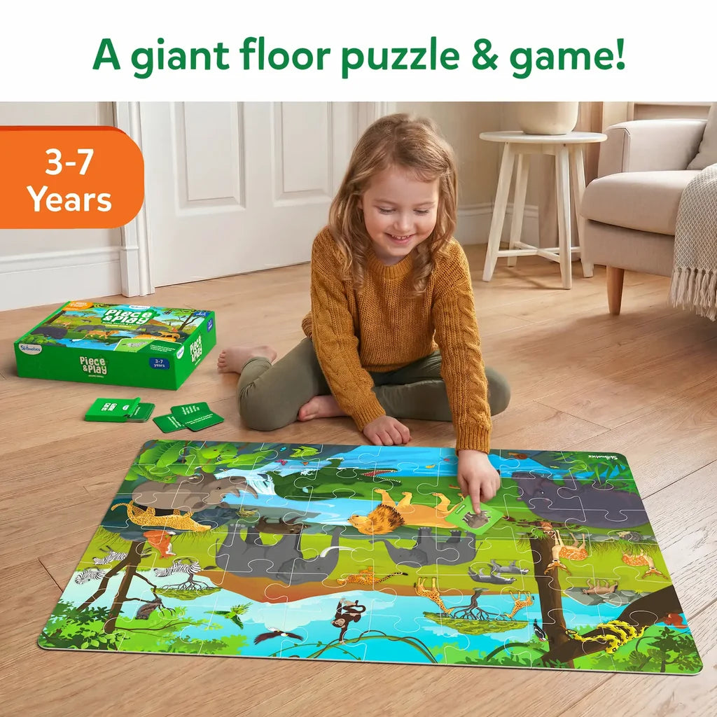 Skillmatics Piece & Play: Amazing Animals Floor Puzzle & Game (Ages 3-7 Years)