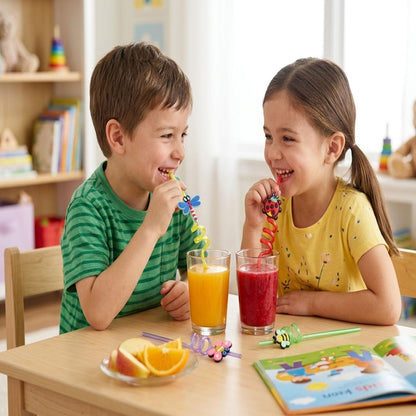 Twisty Loop Straws Set for Oral Motor & Breath Control by Abley's