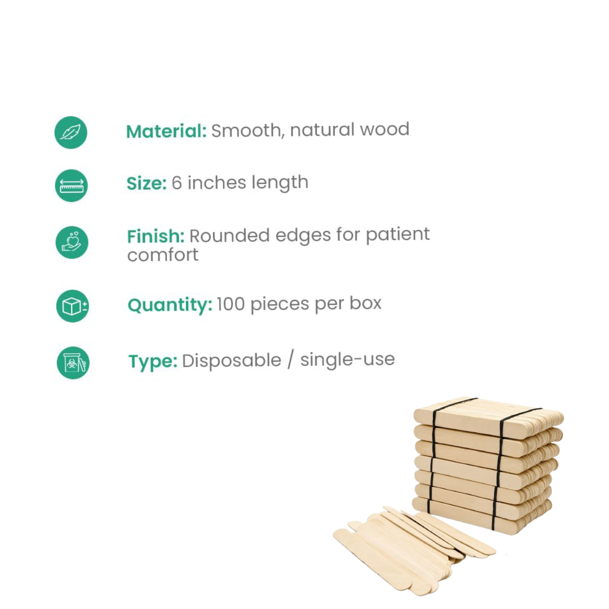 Sterile Wooden Tongue Depressors for Speech & Oral Motor Therapy by Abley's