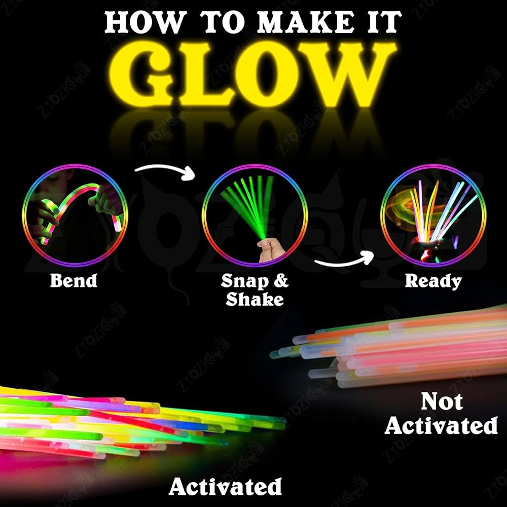 Multi-Sensory Glow Sticks Set for Visual Tracking & Calming by Abley's
