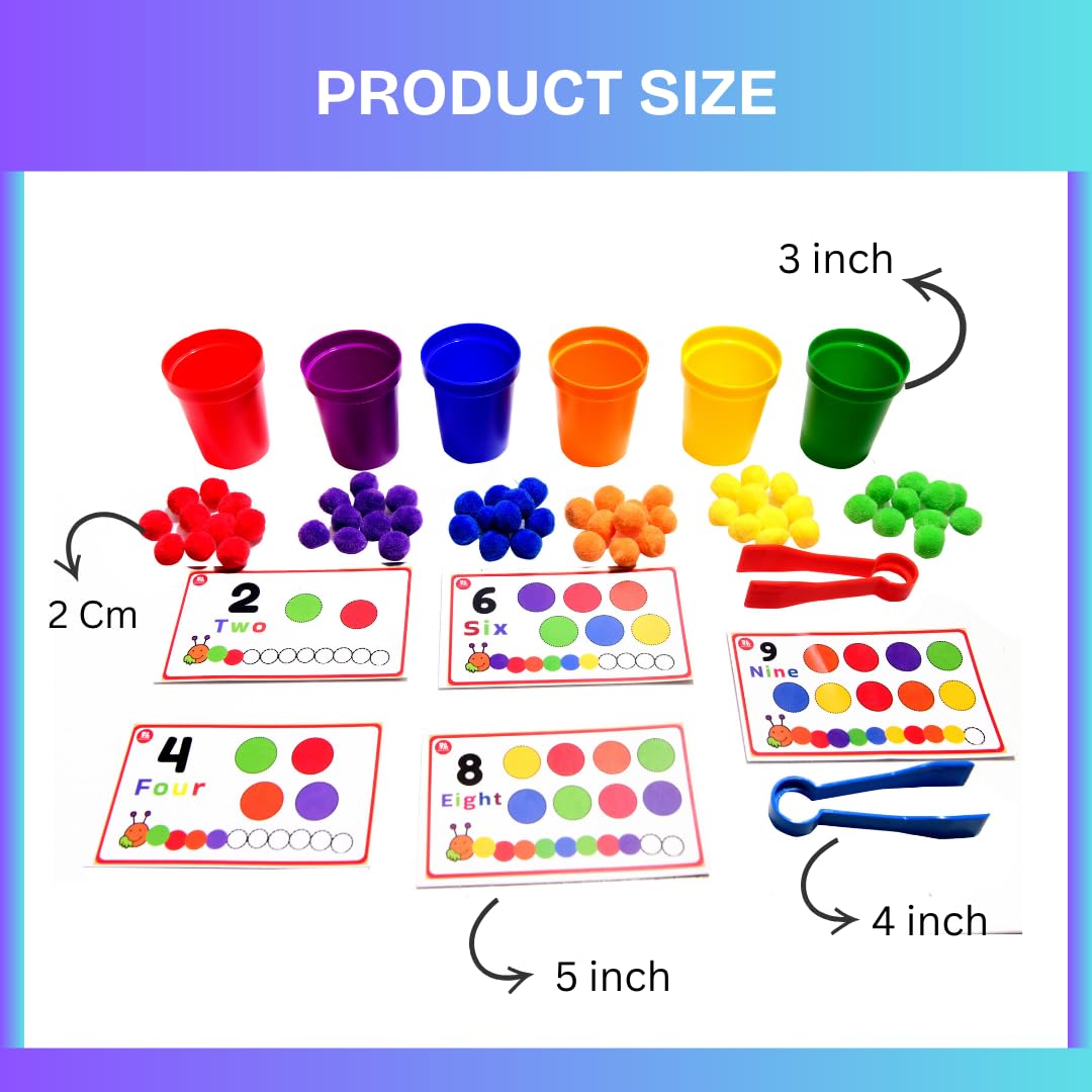 Sensory Sorting Pom-Poms with Jumbo Fine-Motor Tweezers by Abley's