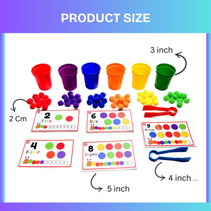 Sensory Sorting Pom-Poms with Jumbo Fine-Motor Tweezers by Abley's