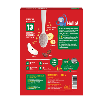 Cereal: Wheat, Apple and Date with milk