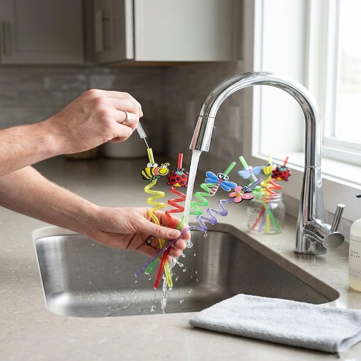 Twisty Loop Straws Set for Oral Motor & Breath Control by Abley's