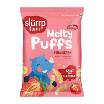 Slurrp Farm Multi grain NO SUGAR NO SALT puffs - Strawberry