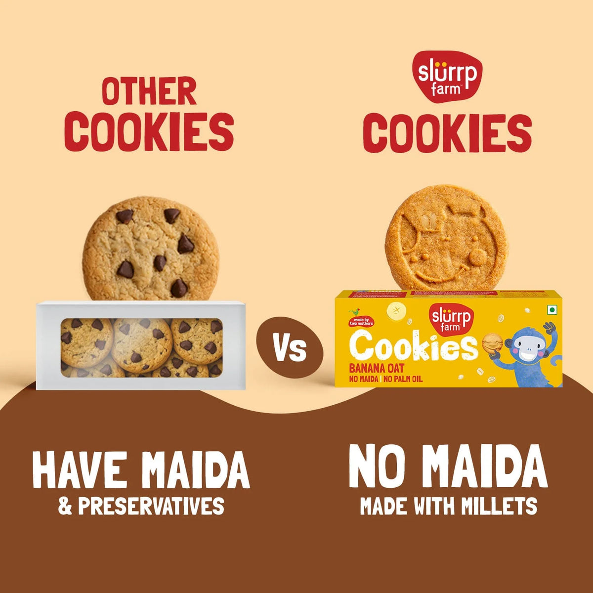 Slurrp Farm Multigrain cookies - Banana Oat