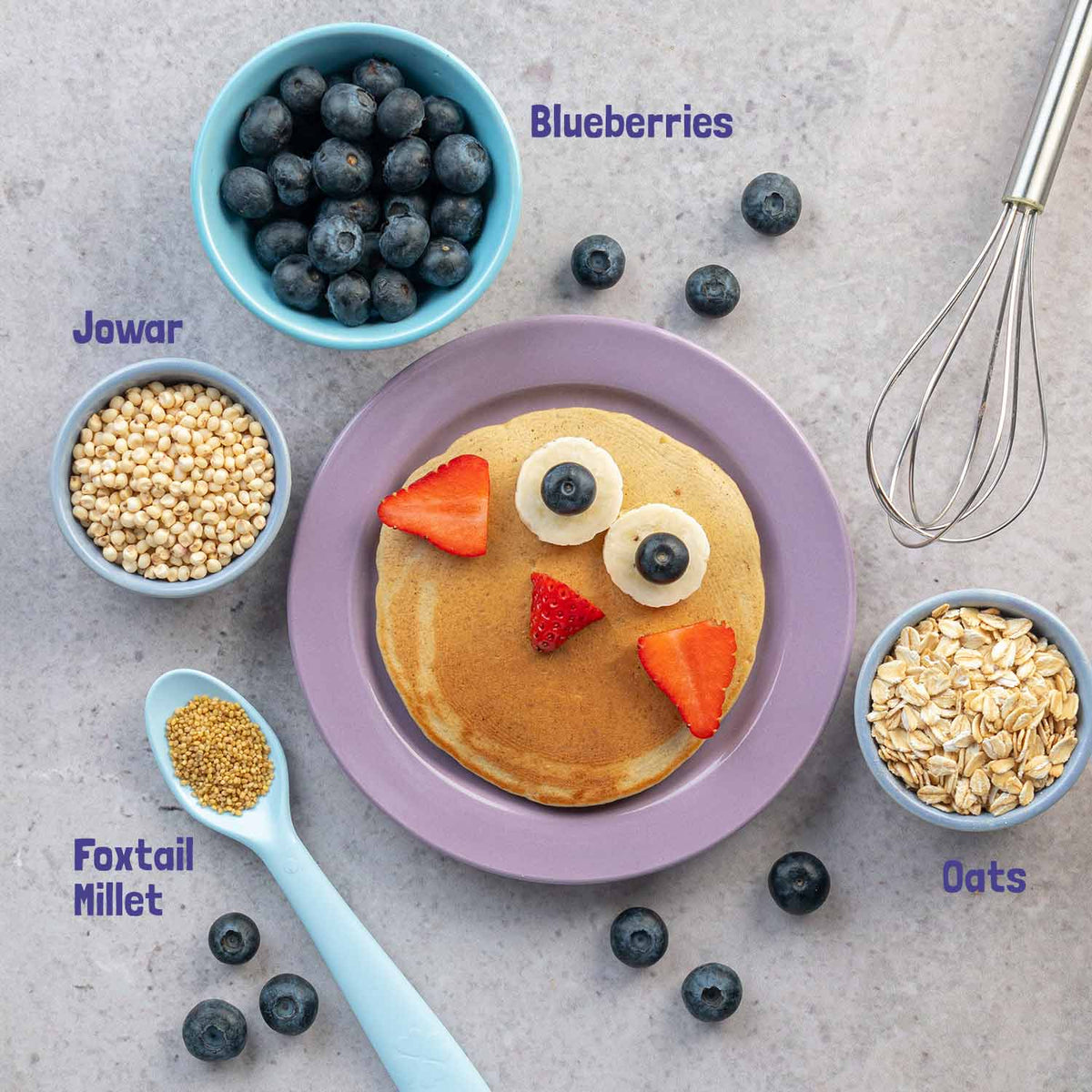 Slurrp Farm Millet Pancake Mix - Blueberry