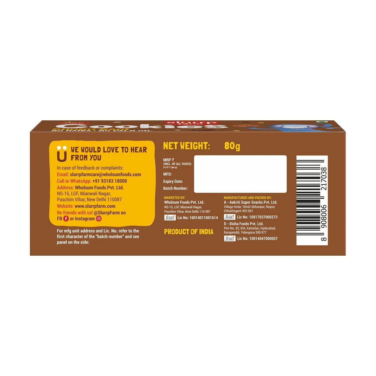 Slurrp Farm multigrain cookies - Chocolate