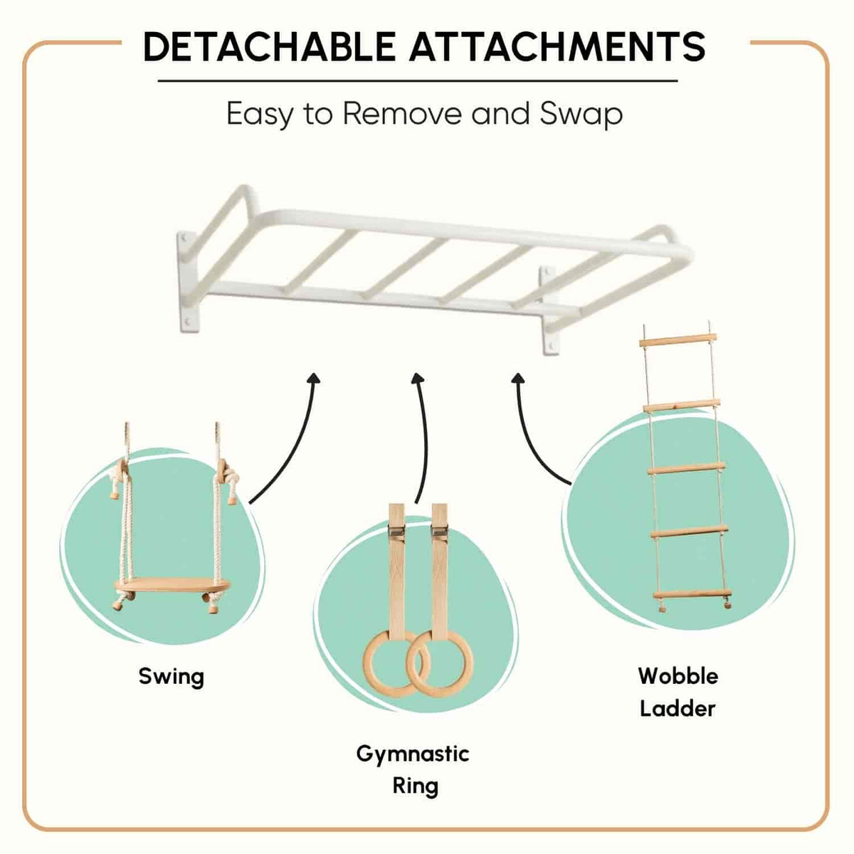 Curious Cub Monkey Bar with Attachment