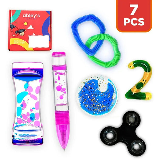 Abley's Fidget Box 7-Piece Comprehensive Sensory Kit