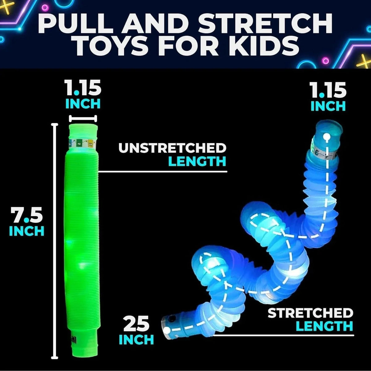 Abley's LED Pop Tubes size