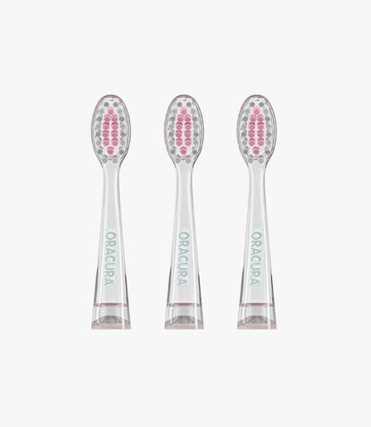 Oracura KSB100 Replacement Brush heads - Peach (Pack of 2)