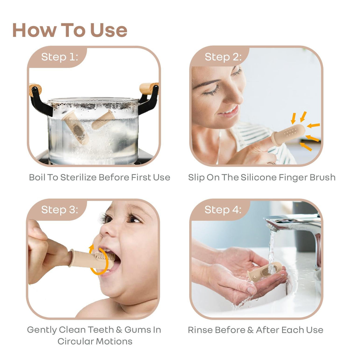 R for Rabbit Tiny Smiles Finger Brush