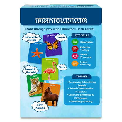 Skillmatics First 100 Animals Educational Flash Cards (Ages 1-4 Years)