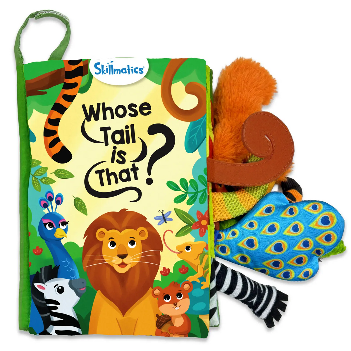 Skillmatics Whose Tail Is That? Interactive Baby Book with Crinkle Pages (6-24 Months)