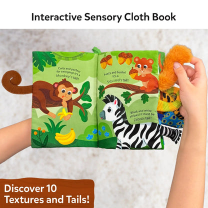 Skillmatics Whose Tail Is That? Interactive Baby Book with Crinkle Pages (6-24 Months)