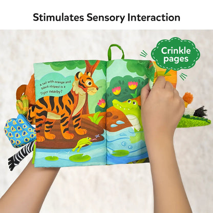 Skillmatics Whose Tail Is That? Interactive Baby Book with Crinkle Pages (6-24 Months)