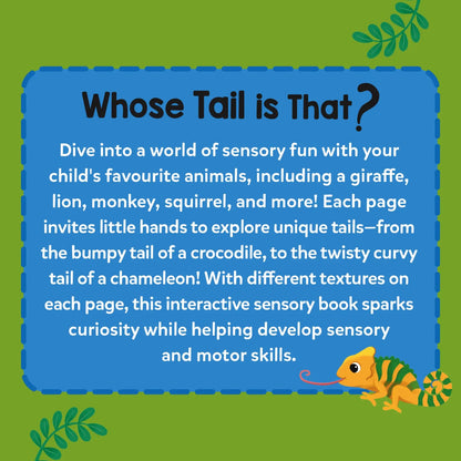 Skillmatics Whose Tail Is That? Interactive Baby Book with Crinkle Pages (6-24 Months)