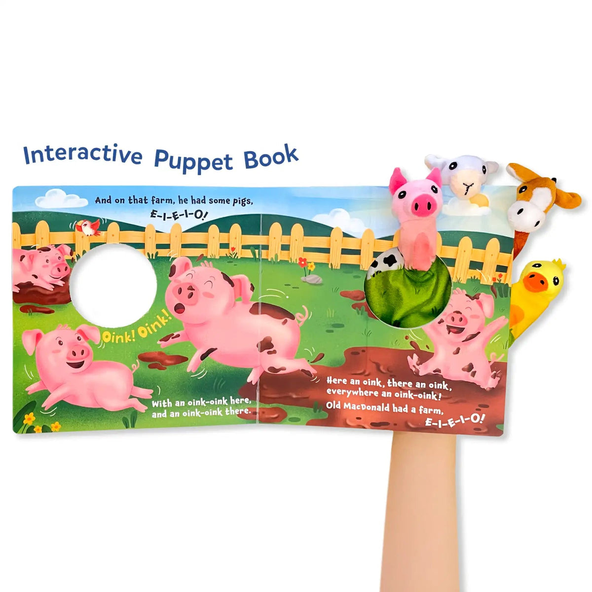 Skillmatics Old MacDonald Had a Farm Interactive Finger Puppet Cloth Book (6-24 Months)