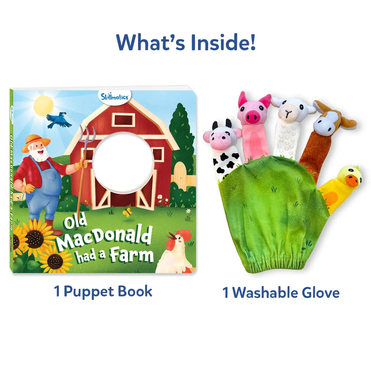 Skillmatics Old MacDonald Had a Farm Interactive Finger Puppet Cloth Book (6-24 Months)