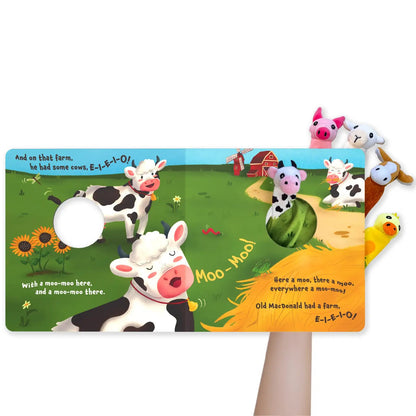 Skillmatics Old MacDonald Had a Farm Interactive Finger Puppet Cloth Book (6-24 Months)