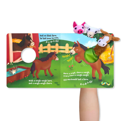 Skillmatics Old MacDonald Had a Farm Interactive Finger Puppet Cloth Book (6-24 Months)