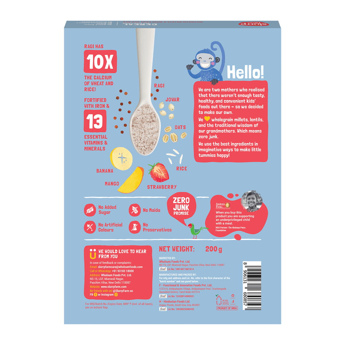Slurrp Farm Cereal - Mixed fruit