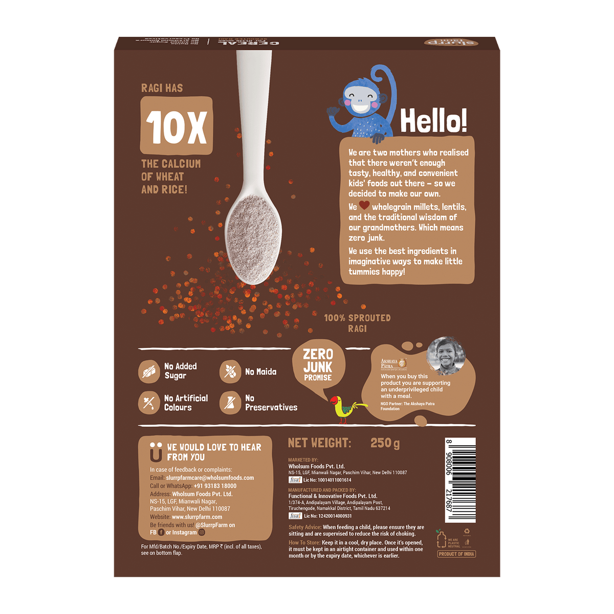 Slurrp Farm Cereal - Sprouted Ragi