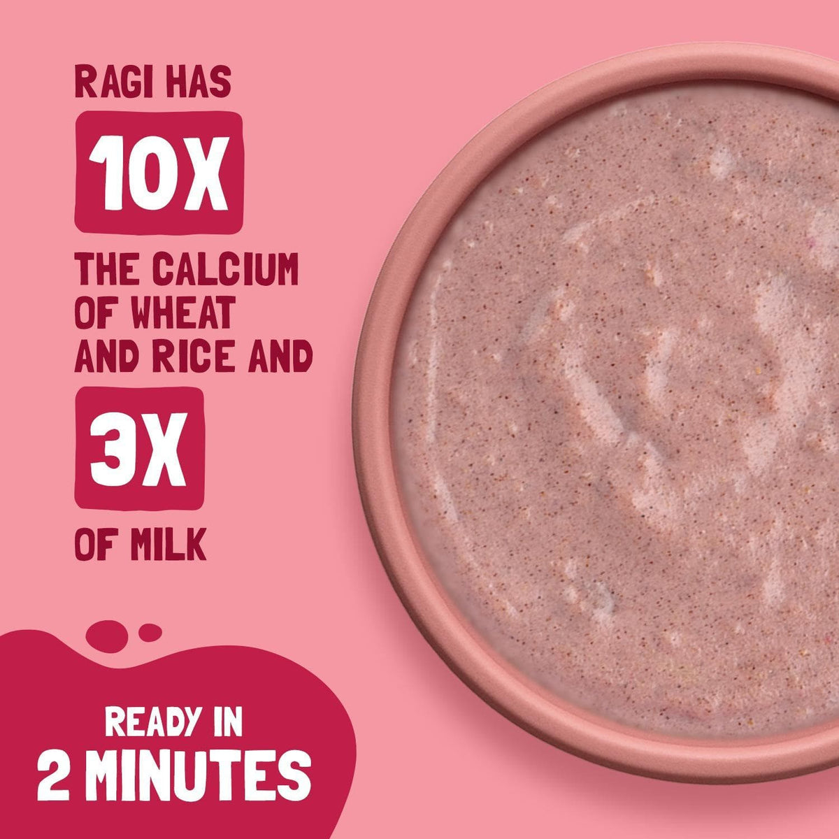 Slurrp Farm Cereal - Ragi, Rice and Strawberry with Milk