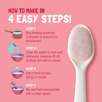 Slurrp Farm Cereal - Ragi, Rice and Strawberry with Milk