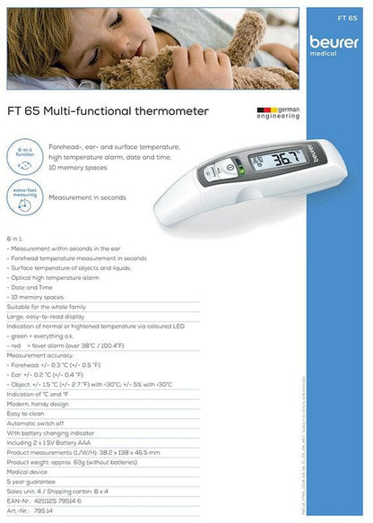 Beurer FT65 Infrared Thermometer